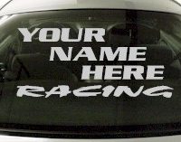 Custom554 Custom YOURNAMEHERE Racing Decal 