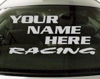 Custom554 Custom YOURNAMEHERE Racing Decal