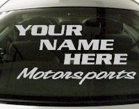 Custom568 Custom YOURNAMEHERE Motorsports Decal