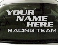 Custom581 Custom YOURNAMEHERE Racing Team Decal 