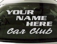 Custom583 Custom YOURNAMEHERE Car Club Decal 