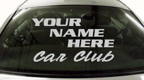 Custom583 Custom YOURNAMEHERE Car Club Decal