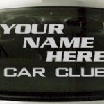 Custom586 Custom YOURNAMEHERE Car Club Decal