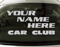 Custom587 Custom YOURNAMEHERE Car Club Decal 