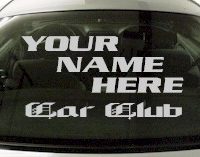 Custom588 Custom YOURNAMEHERE Car Club Decal 