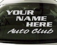 Custom589 Custom YOURNAMEHERE Auto Club Decal 