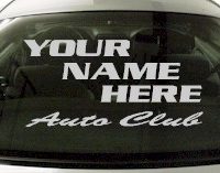 Custom590 Custom YOURNAMEHERE Auto Club Decal 