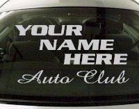 Custom591 Custom YOURNAMEHERE Auto Club Decal 