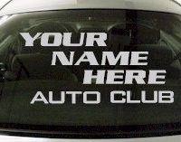 Custom592 Custom YOURNAMEHERE Auto Club Decal 