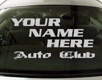 Custom594 Custom YOURNAMEHERE Auto Club Decal 