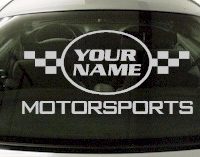 Custom622 Custom YOURNAMEHERE Motorsports Decal 