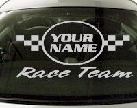 Custom624 Custom YOURNAMEHERE Race Team Decal 