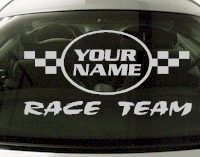 Custom626 Custom YOURNAMEHERE Race Team Decal 