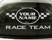 Custom627 Custom YOURNAMEHERE Race Team Decal 