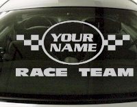 Custom628 Custom YOURNAMEHERE Race Team Decal 