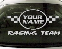 Custom632 Custom YOURNAMEHERE Racing Team Decal 