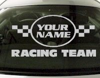 Custom634 Custom YOURNAMEHERE Racing Team Decal 
