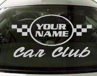 Custom635 Custom YOURNAMEHERE Car Club Decal 