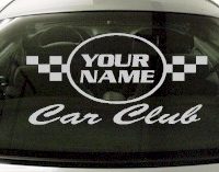 Custom636 Custom YOURNAMEHERE Car Club Decal 
