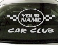 Custom637 Custom YOURNAMEHERE Car Club Decal 