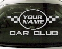 Custom638 Custom YOURNAMEHERE Car Club Decal 