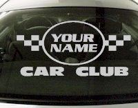 Custom639 Custom YOURNAMEHERE Car Club Decal 