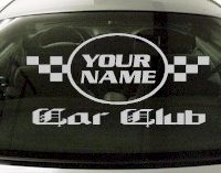 Custom640 Custom YOURNAMEHERE Car Club Decal 