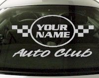 Custom641 Custom YOURNAMEHERE Auto Club Decal 