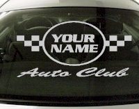 Custom642 Custom YOURNAMEHERE Auto Club Decal 