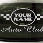 Custom643 Custom YOURNAMEHERE Auto Club Decal