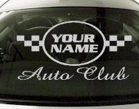 Custom643 Custom YOURNAMEHERE Auto Club Decal 