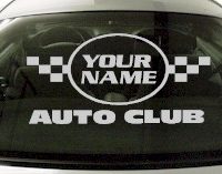 Custom645 Custom YOURNAMEHERE Auto Club Decal 