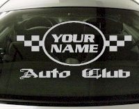 Custom646 Custom YOURNAMEHERE Auto Club Decal 