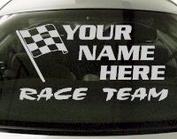 Custom676 Custom YOURNAMEHERE Race Team Decal 