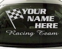 Custom680 Custom YOURNAMEHERE Racing Team Decal 