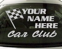 Custom684 Custom YOURNAMEHERE Car Club Decal 