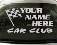 Custom686 Custom YOURNAMEHERE Car Club Decal 