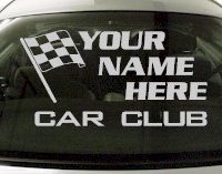 Custom687 Custom YOURNAMEHERE Car Club Decal 