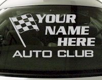 Custom693 Custom YOURNAMEHERE Auto Club Decal 
