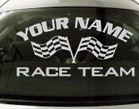 Custom727 Custom YOURNAMEHERE Race Team Decal 