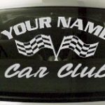 Custom734 Custom YOURNAMEHERE Car Club Decal