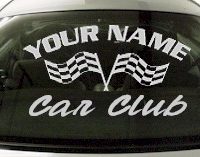 Custom734 Custom YOURNAMEHERE Car Club Decal 