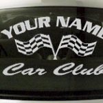 Custom735 Custom YOURNAMEHERE Car Club Decal