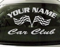 Custom735 Custom YOURNAMEHERE Car Club Decal 