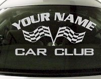 Custom737 Custom YOURNAMEHERE Car Club Decal 