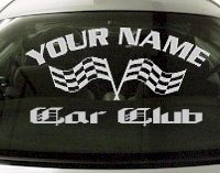 Custom739 Custom YOURNAMEHERE Car Club Decal 