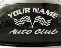 Custom740 Custom YOURNAMEHERE Auto Club Decal 