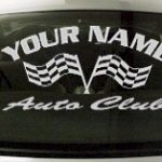 Custom741 Custom YOURNAMEHERE Auto Club Decal