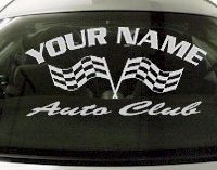 Custom741 Custom YOURNAMEHERE Auto Club Decal 