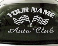 Custom742 Custom YOURNAMEHERE Auto Club Decal 